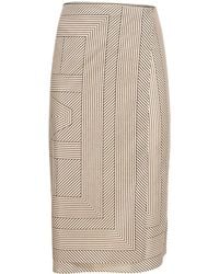 Totême - Monogram Cotton & Silk Wrap Skirt - Lyst