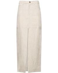 Reformation - Tazz Linen Slit Maxi Skirt - Lyst