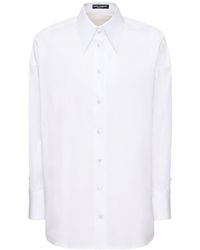 Dolce & Gabbana - Stretch Cotton Poplin Shirt - Lyst