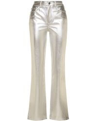 STAUD - Chisel Faux Leather Straight Pants - Lyst