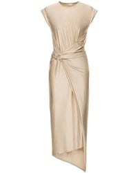 Rabanne - Asymmetrisches Midikleid Aus Viskosejersey - Lyst