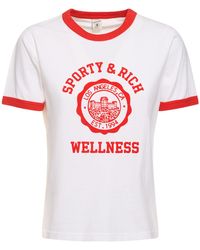 Sporty & Rich - T-shirt Mit Emblem - Lyst