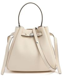 Tory Burch - Romy Pebbled Leather Bucket Bag - Lyst