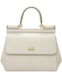 Dolce & Gabbana - Small Sicily Dauphine Leather Bag - Lyst