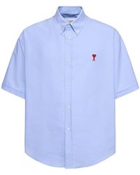 Ami Paris - Boxy Cotton Oxford Shirt - Lyst