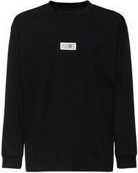 MM6 by Maison Martin Margiela - Long Sleeve Logo T-Shirt - Lyst