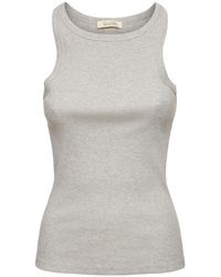 Nili Lotan - Jennifer Ribbed Cotton Tank Top - Lyst