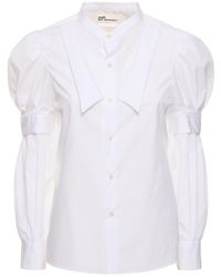Noir Kei Ninomiya - Broad Double Collar Cotton Shirt - Lyst