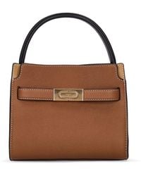 Tory Burch - Petite Double Lee Radziwill Pebbled Bag - Lyst