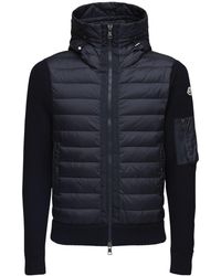 Moncler - Wool Blend Tricot Down Jacket - Lyst
