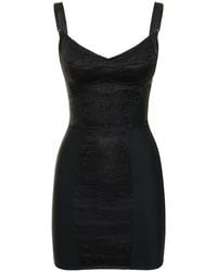Dolce & Gabbana - Satin Corset Mini Dress - Lyst