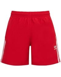 adidas Originals 3-stripes Swim Shorts - Red