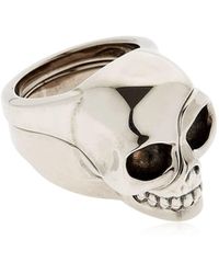 Alexander McQueen Geteilter Schädelring - Mettallic