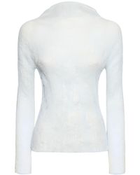 Issey Miyake - Haut en jersey de mousseline à plis - Lyst