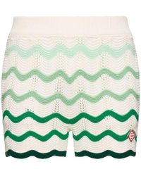 Casablanca - Gradient Wave Crochet Cotton Shorts - Lyst