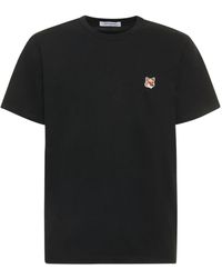 Maison Kitsuné - Fox Logo Cotton Jersey T-Shirt - Lyst