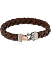 Marco Dal Maso Armband Aus Geflochtenem Leder - Mettallic