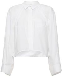 Sacai - Poplin shirt w/cocoon sleeves - Lyst