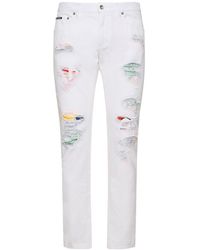 Dolce & Gabbana - Jeans de denim desgastados - Lyst