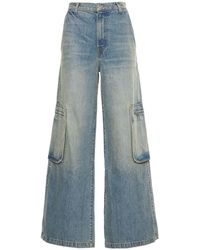 Amiri Jeans Aus Baumwolldenim Mit Weitem Bein - Blau