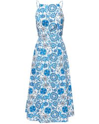 Borgo De Nor - Goretti Printed Cotton Midi Dress - Lyst