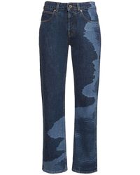Missoni - Space Dyed Cotton Denim Straight Jeans - Lyst