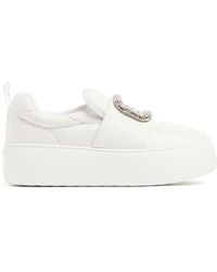 Roger Vivier - Puffy Choc Leather Sneakers - Lyst