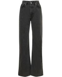 Paco Rabanne Denim Jeans Mit Hoher Taille in Schwarz Damen Bekleidung Jeans Jeans mit gerader Passform 