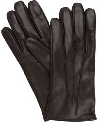 Mario Portolano Handschuhe Aus Nappaleder - Braun