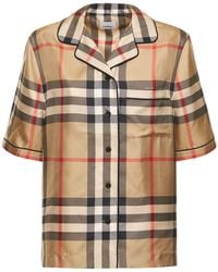 Burberry - Vintage Check Silk Pyjama Shirt - Lyst