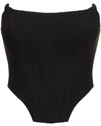 GIUSEPPE DI MORABITO - Stretch Wool Bustier Top - Lyst