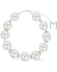 Magda Butrym - Faux Pearl & Crystal Collar Necklace - Lyst