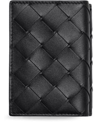 Bottega Veneta - Intrecciato Leather Tiny Tri-Fold Wallet - Lyst