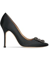 Manolo Blahnik - 105Mm Hangisi Satin Pumps - Lyst