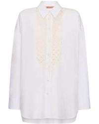 Ermanno Scervino - Embroidered Cotton Shirt - Lyst