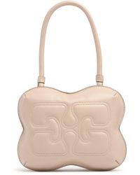 Ganni - Butterfly Recycled Leather Shoulder Bag - Lyst