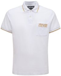 Versace Jeans Couture Cotton Black Long Sleeve Polo Shirt