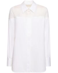 Helmut Lang - Camisa esmoquin de popelina de algodón - Lyst