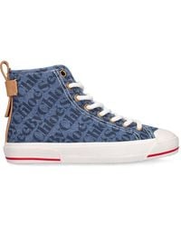 See By Chloé - Logo-print High-top Trainers - Lyst