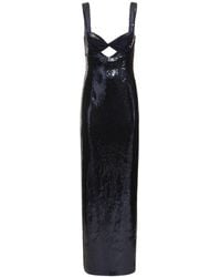Galvan London - Liquid Sequined Cutout Maxi Dress - Lyst