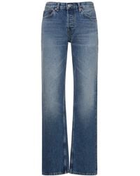 RE/DONE - Jeans rectos de denim de algodón - Lyst