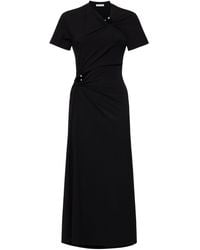 Rabanne - Femme Robe Longue En Jersey Drapé - Lyst