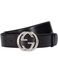 Gucci - 4cm gg Interlocking Leather Belt - Lyst
