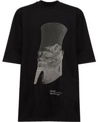 Rick Owens - T-shirt Aus Bestickter Baumwolle "ron Jumbo" - Lyst