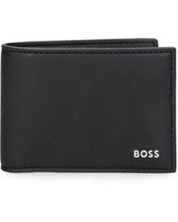 BOSS - Zain Leather Billfold Wallet - Lyst