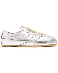 Dries Van Noten - Metallic Leather Low Top Sneakers - Lyst