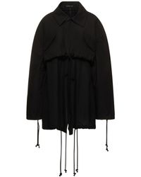 Yohji Yamamoto - Layered Cotton Drill Short Jacket - Lyst