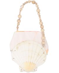 WALD BERLIN Big Shell W/ Tie Dye Satin Bag - Natur