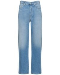 Max Mara - Jeans rectos de denim con cintura alta - Lyst