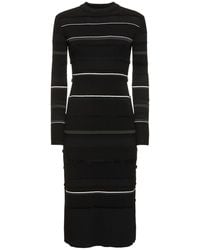 Proenza Schouler - Rachel Striped Rib Knit Midi Dress - Lyst